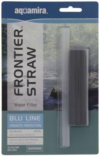 aquamira blu line filter straw bug out water