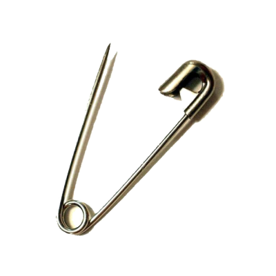 Safety Pins - #2 Medium Steel, 2/pk 100pks/Cs - Bioseal Inc